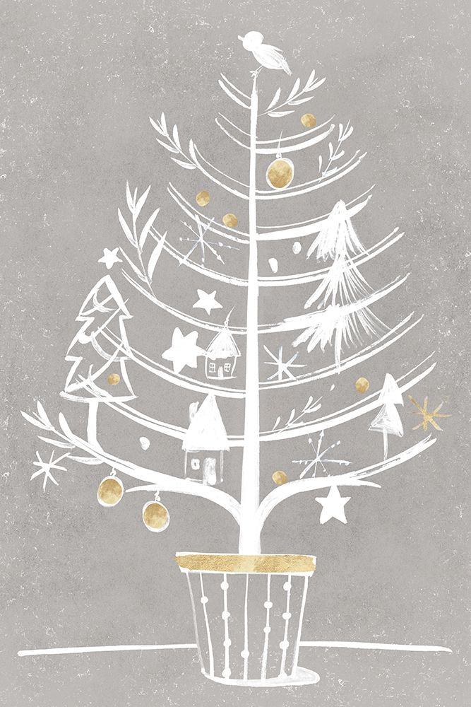 White Ornament Tree I art print by PI Studio for $57.95 CAD