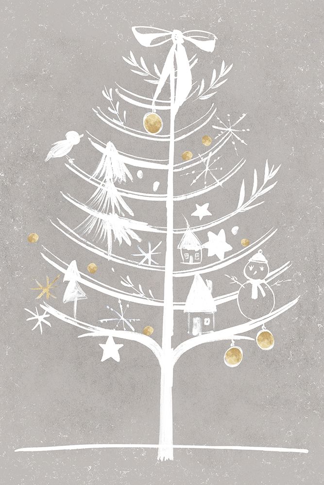 White Ornament Tree II art print by PI Studio for $57.95 CAD