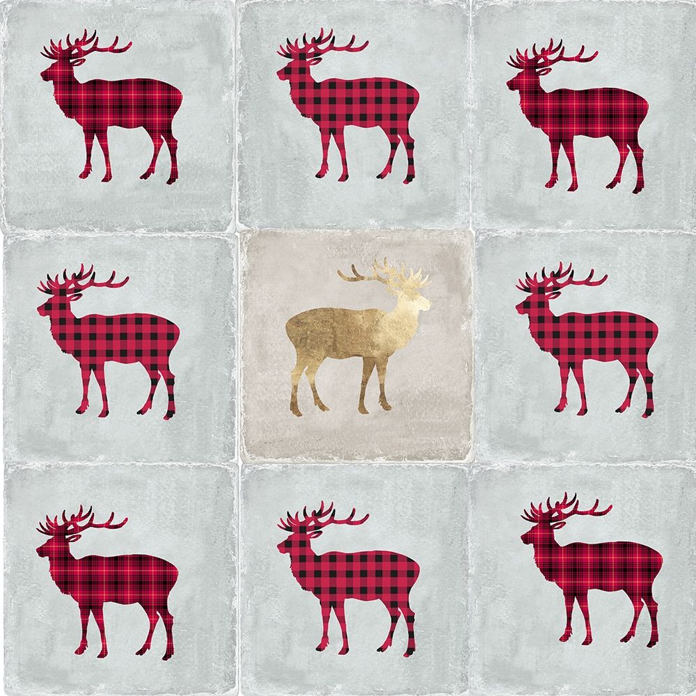 Tiled Deer art print by PI Studio for $57.95 CAD