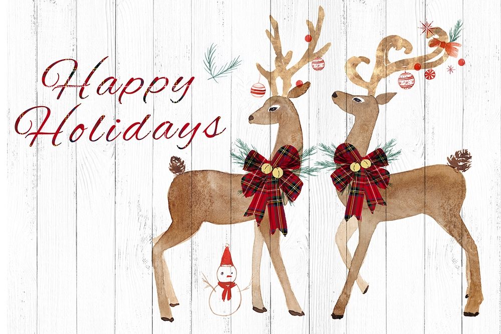 Holiday Deers art print by PI Studio for $57.95 CAD