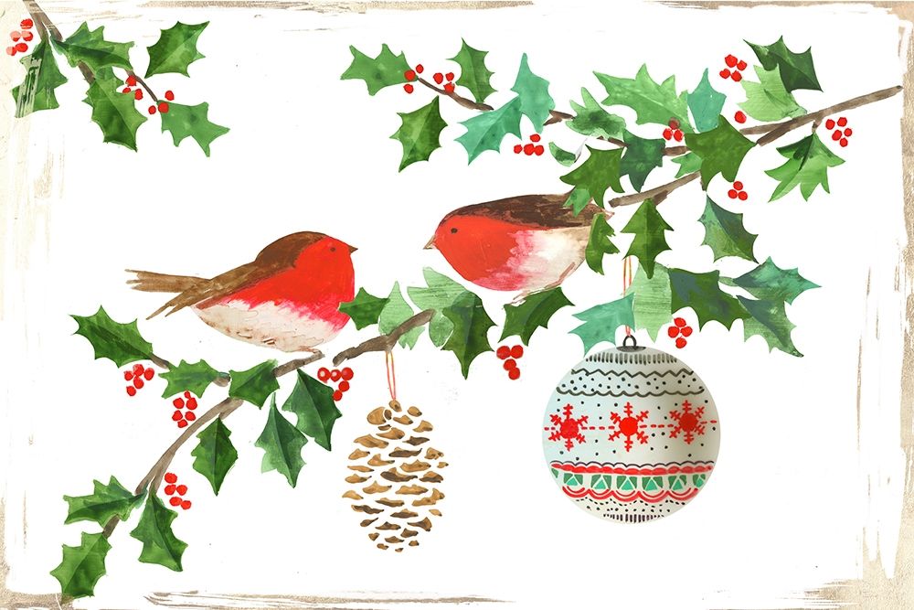 Two Red Birds art print by PI Studio for $57.95 CAD