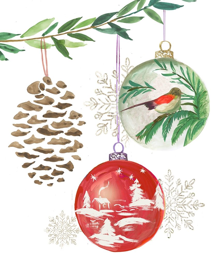 Hanging Ornaments I art print by PI Studio for $57.95 CAD