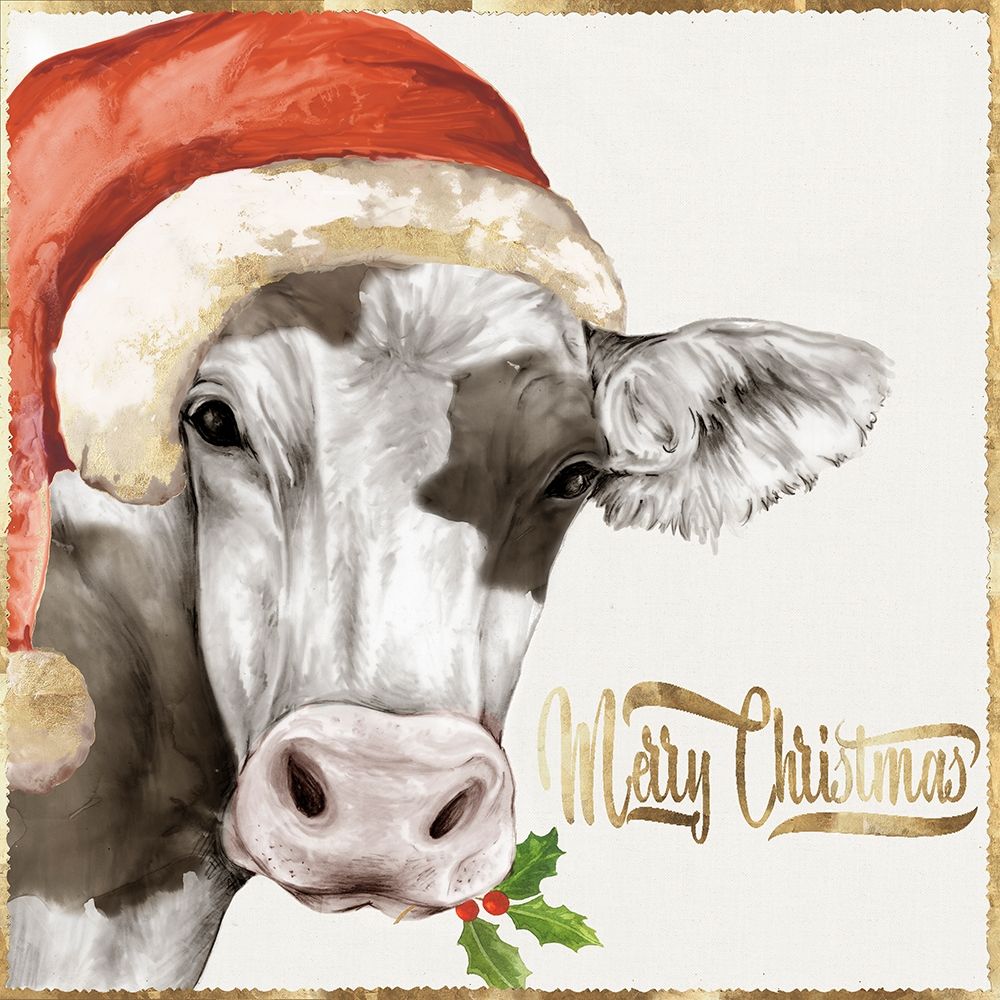 Christmas Cow art print by PI Studio for $57.95 CAD