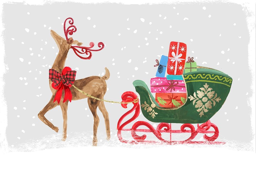 Proud Reindeer with Gifts art print by PI Studio for $57.95 CAD