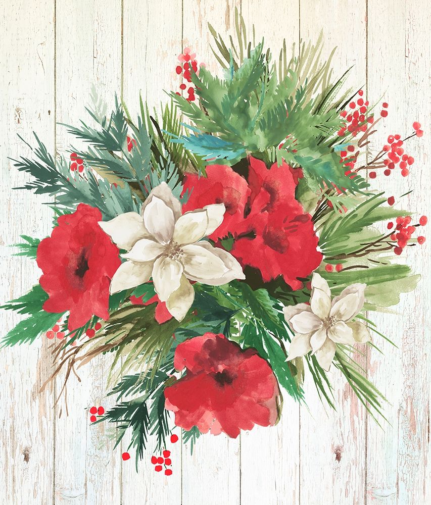 Red Floral I art print by PI Studio for $57.95 CAD