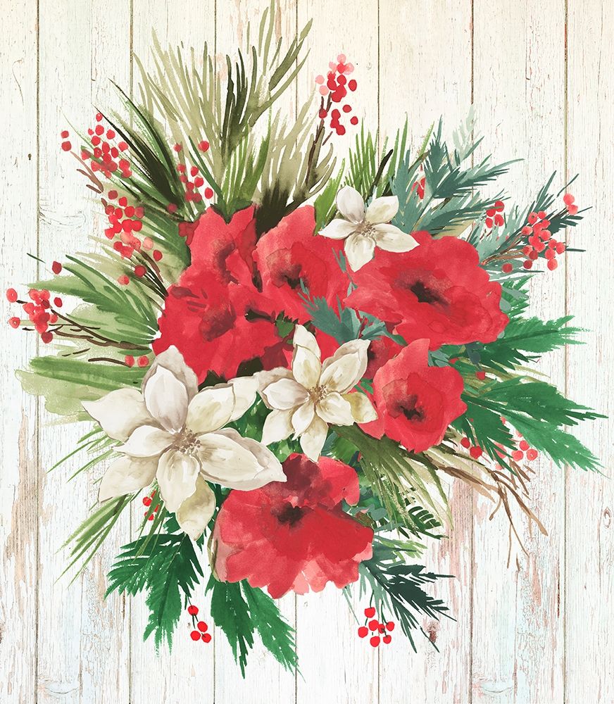 Red Floral II art print by PI Studio for $57.95 CAD