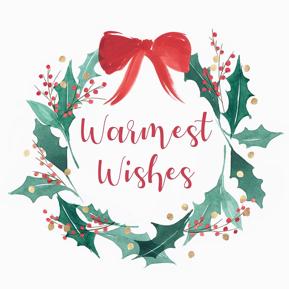Warnest Wishes Wreath art print by PI Studio for $57.95 CAD