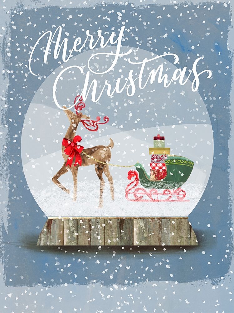 Holiday Snow Globe I art print by PI Studio for $57.95 CAD