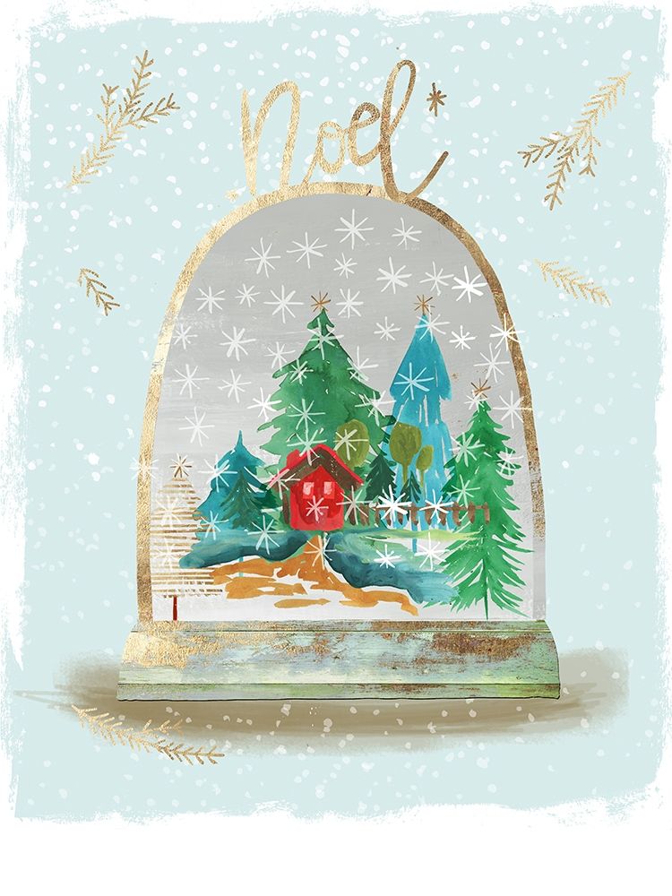 Holiday Snow Globe III art print by PI Studio for $57.95 CAD