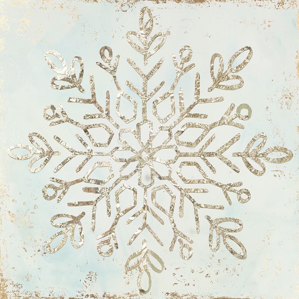 Glistening Snowflake I art print by PI Studio for $57.95 CAD