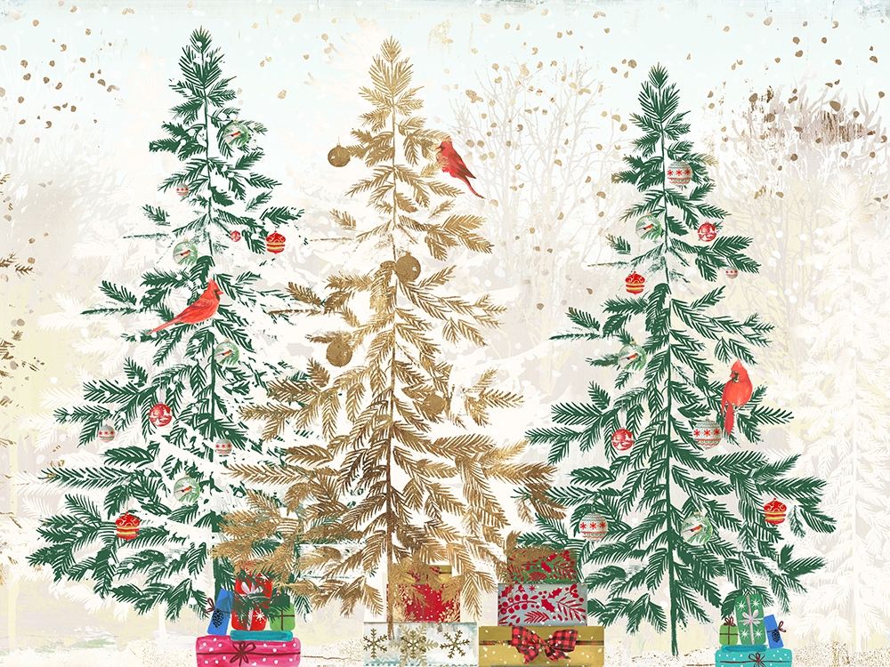 Three Christmas Trees art print by PI Studio for $57.95 CAD
