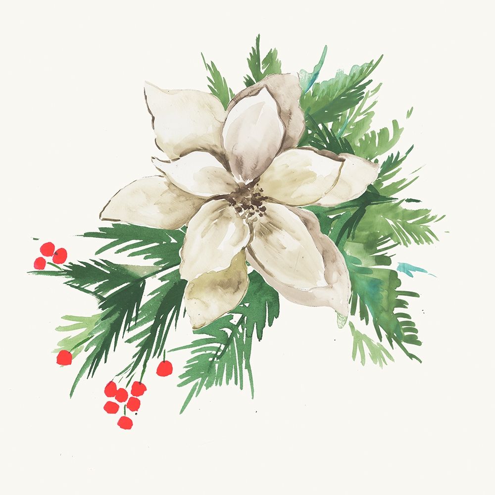 White Poinsettia art print by PI Studio for $57.95 CAD