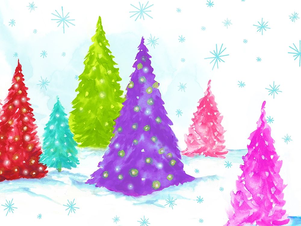 Magic Christmas Trees II art print by PI Studio for $57.95 CAD