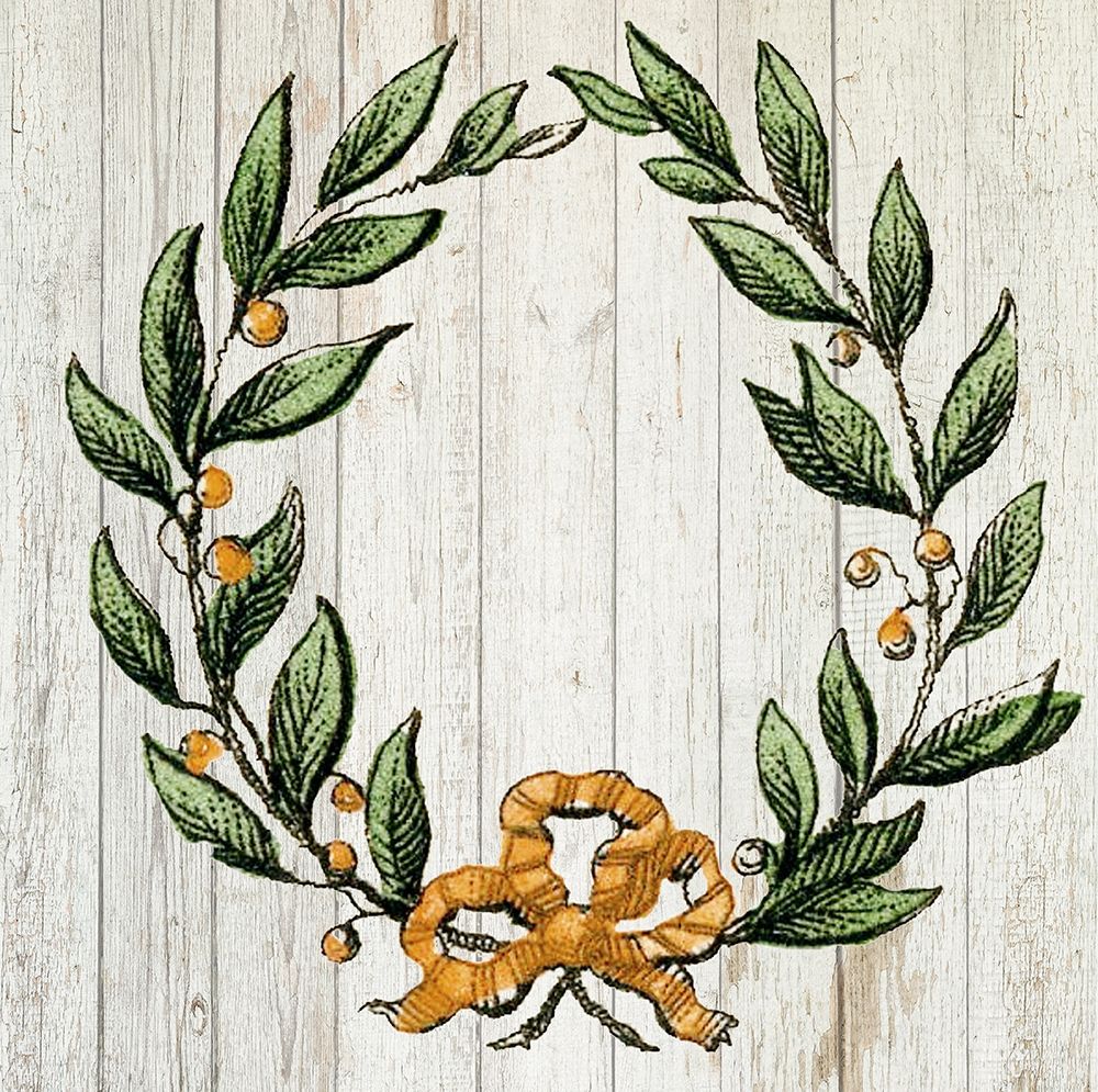 Retro Wreath art print by PI Studio for $57.95 CAD