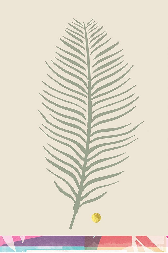 Leaf and Gold Circle Harmony III art print by Aoibhne Hogan for $57.95 CAD