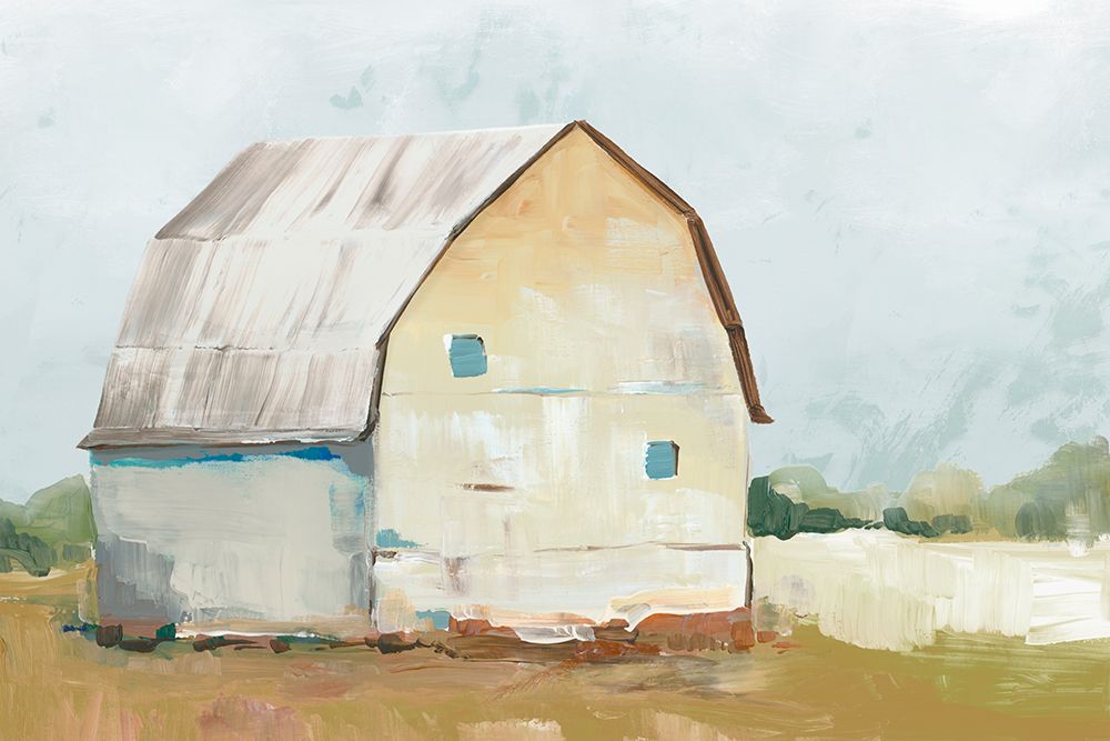 Yellow Barn II art print by Ian C for $57.95 CAD