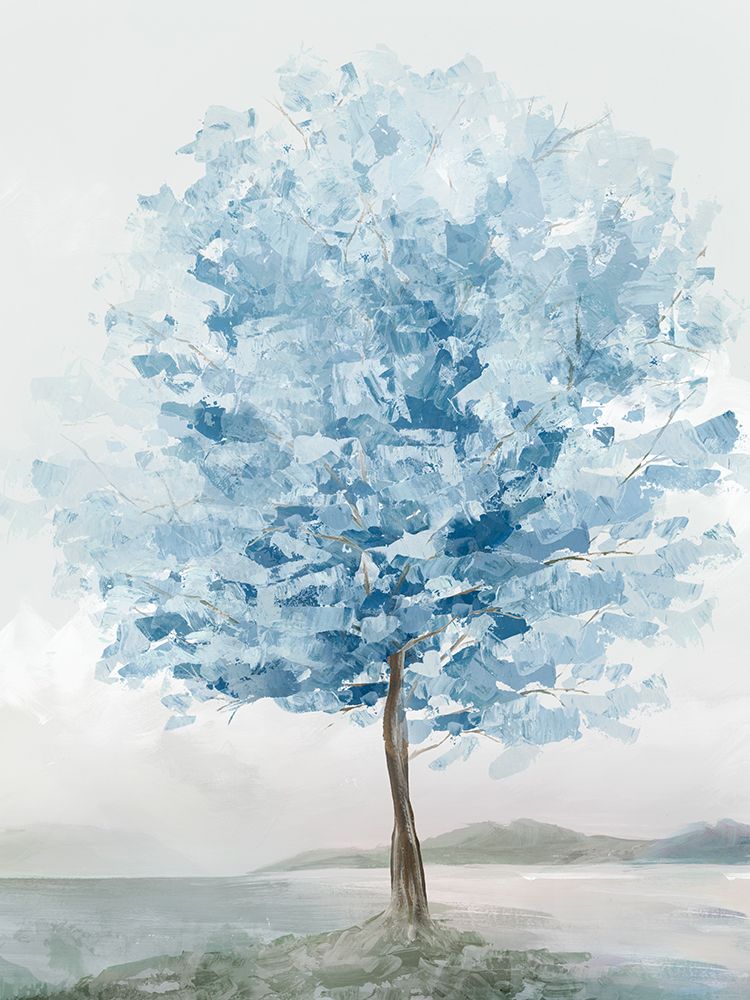 Blue Tree II art print by Ian C for $57.95 CAD