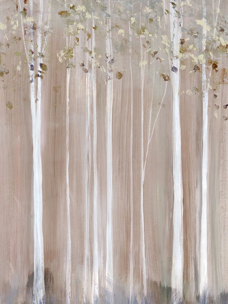 Muted Birchwood in Gentle Mist art print by Ian C for $57.95 CAD