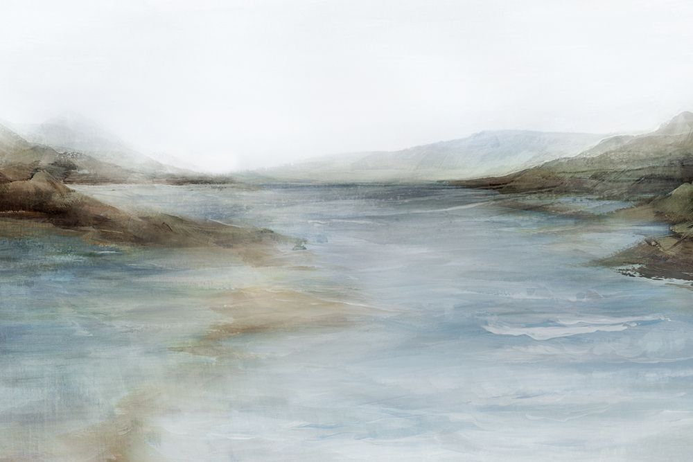 Misty River Through Quiet Hills art print by Ian C for $57.95 CAD