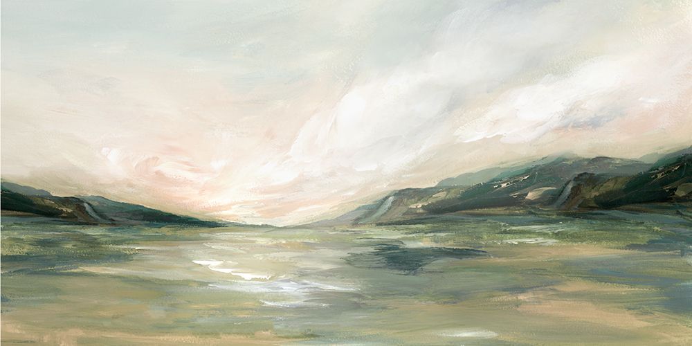 Tranquil Morning Horizon - 40X20 art print by Ian C for $57.95 CAD