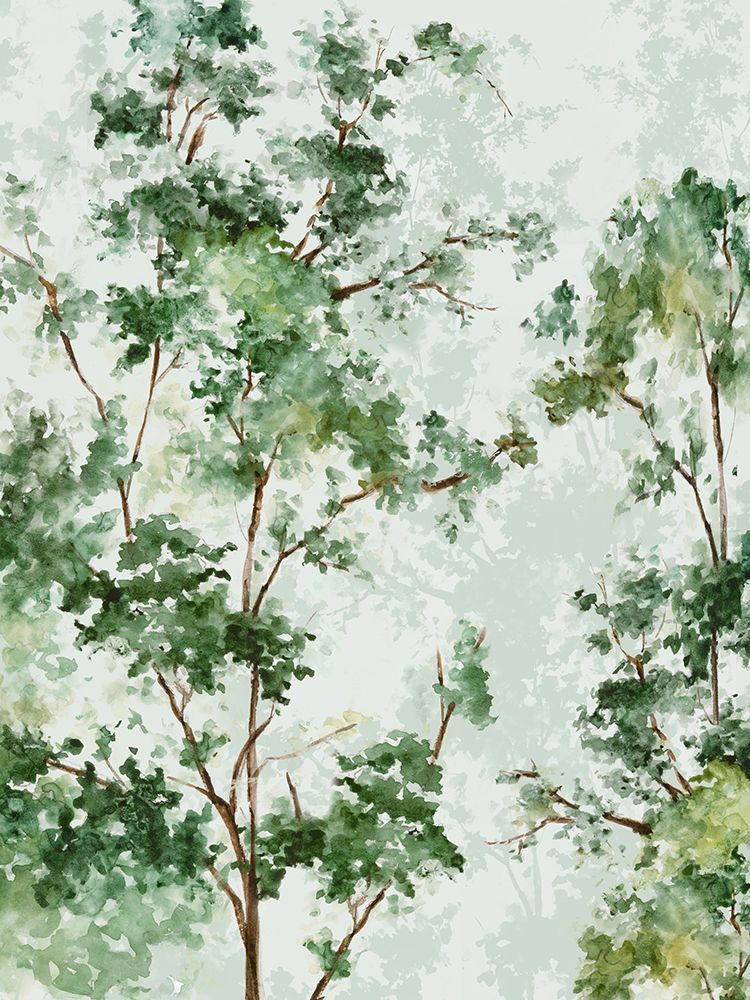 Trees in Soft Green Hues art print by Ian C for $57.95 CAD