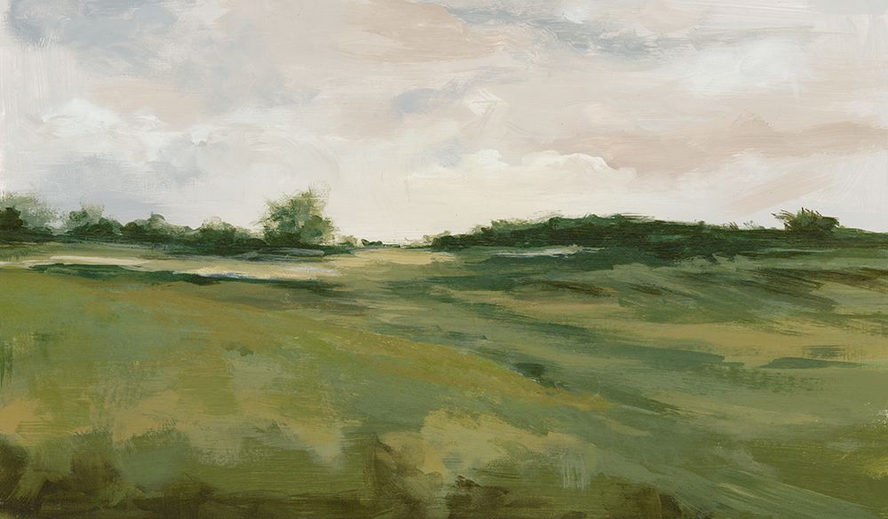 Calm Fields Under Overcast Skies art print by Ian C for $57.95 CAD