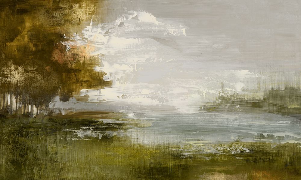 Misty Landscape with Autumn Trees art print by Ian C for $57.95 CAD