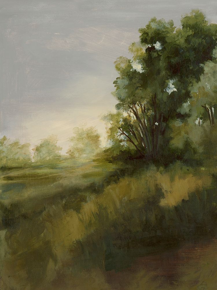 Serene Meadow with Trees art print by Ian C for $57.95 CAD