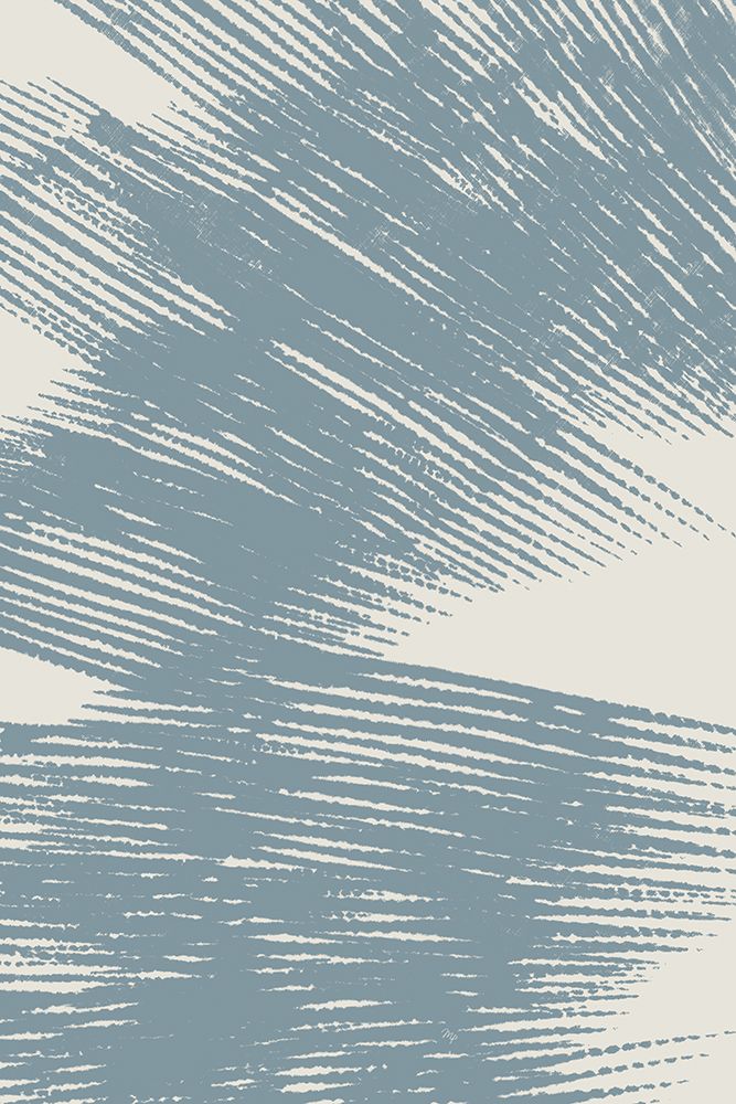 Diagonal Strokes in Soft Blue II art print by Martina Pavlova for $57.95 CAD