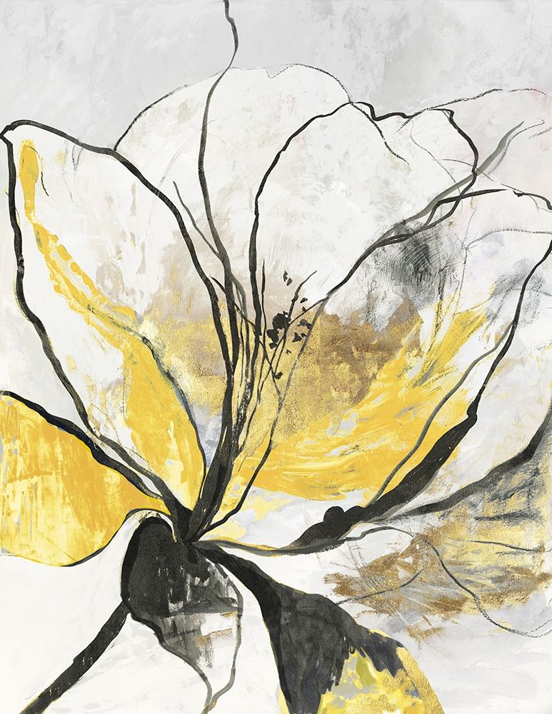 Outlined Floral I Yellow Version art print by Asia Jensen for $57.95 CAD
