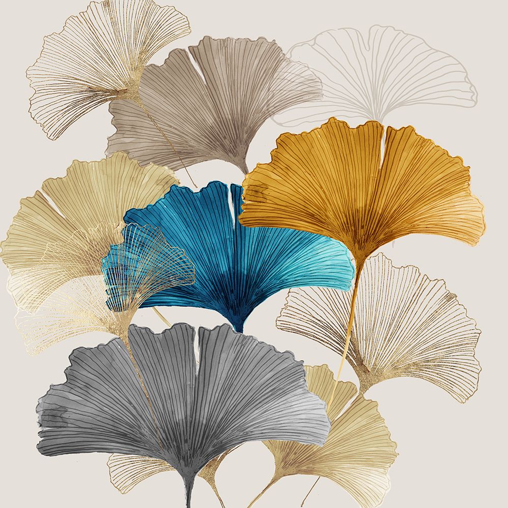 Golden Ginko II art print by Asia Jensen for $57.95 CAD