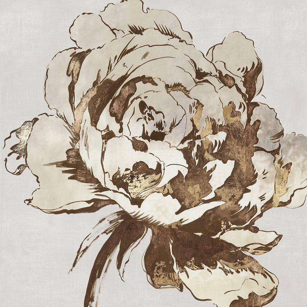 Golden Flower I art print by Asia Jensen for $57.95 CAD