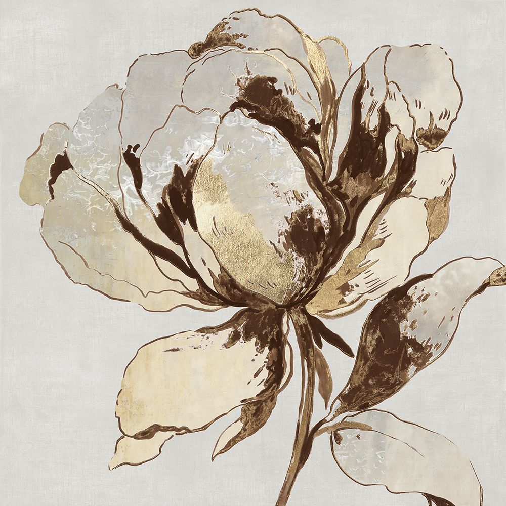 Golden Flower II art print by Asia Jensen for $57.95 CAD