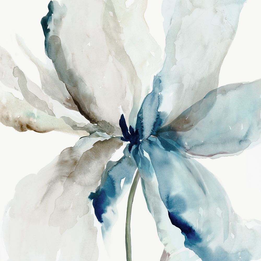 Blue Transparent Flower art print by Asia Jensen for $57.95 CAD