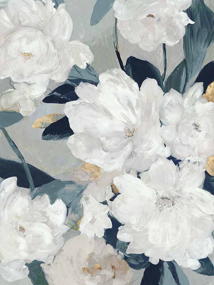 Ocean Blue Floral Beauty I art print by Asia Jensen for $57.95 CAD