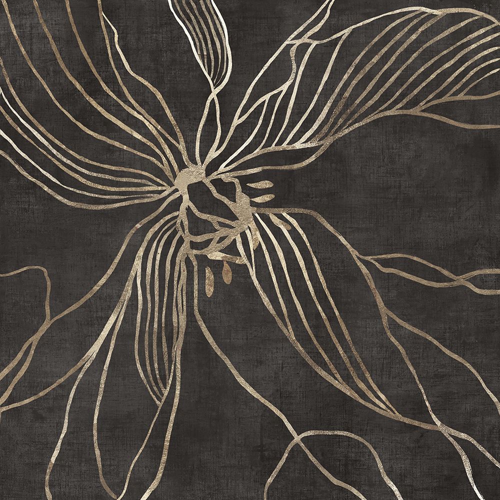 Lines of Gold Floral II art print by Asia Jensen for $57.95 CAD