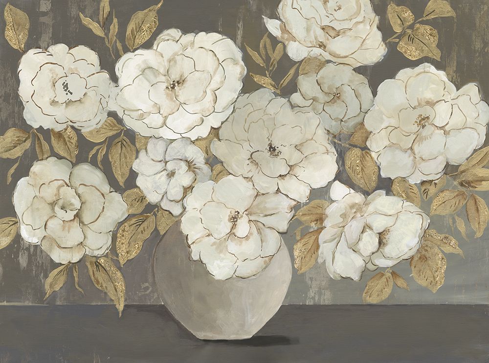 White Golden Bouqet art print by Asia Jensen for $57.95 CAD