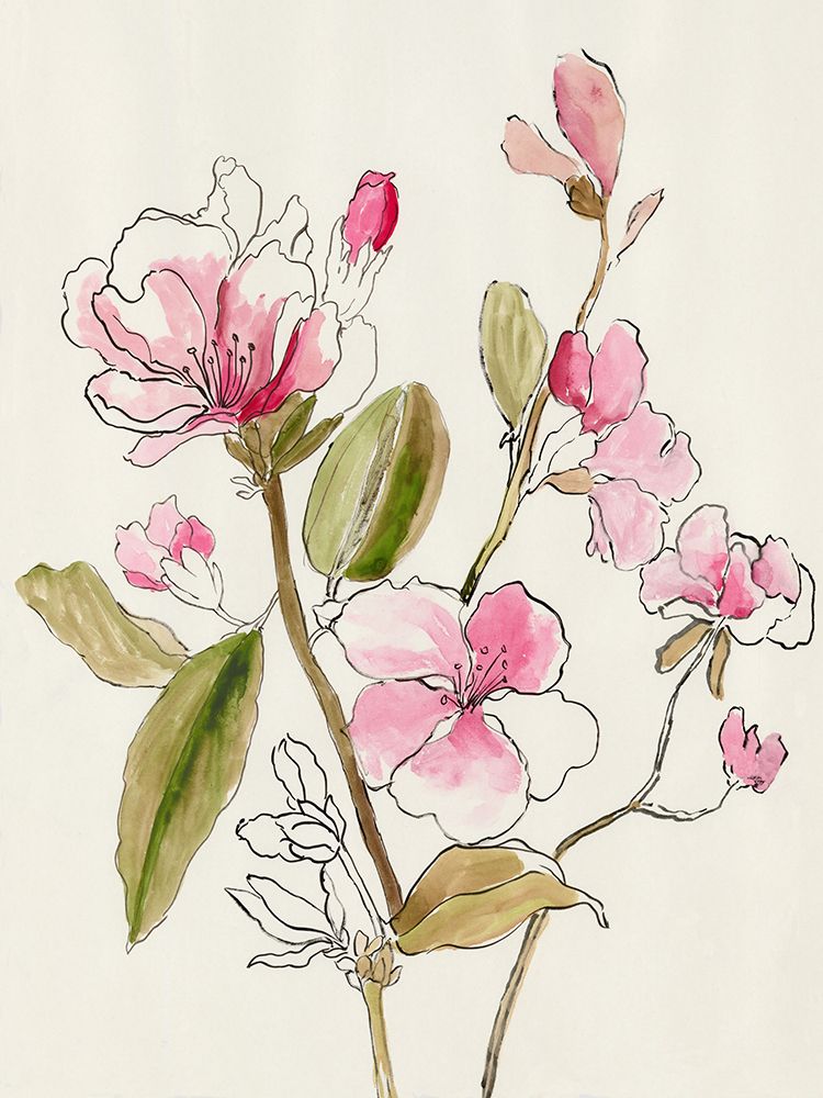 Pink Garden Whispers I art print by Asia Jensen for $57.95 CAD