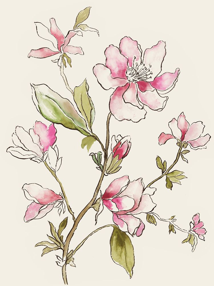 Pink Garden Whispers II art print by Asia Jensen for $57.95 CAD