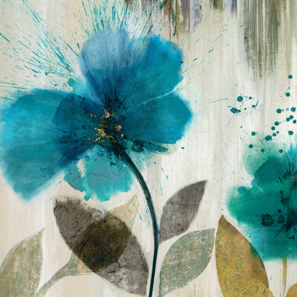 Teal Splash II - Mini art print by Asia Jensen for $57.95 CAD