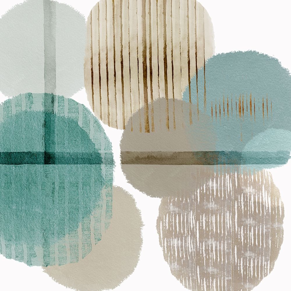 Teal Harmony I art print by Flora Kouta for $57.95 CAD