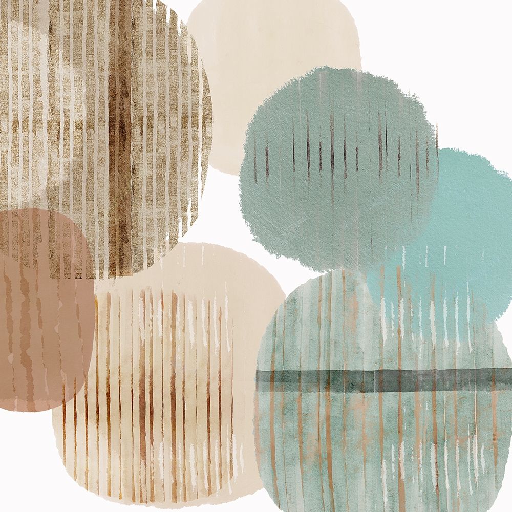 Teal Harmony III art print by Flora Kouta for $57.95 CAD