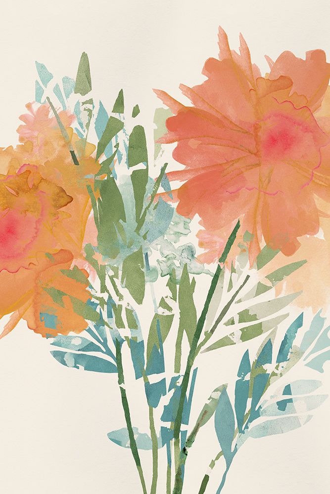 Fresh Orange Poppies I art print by Flora Kouta for $57.95 CAD
