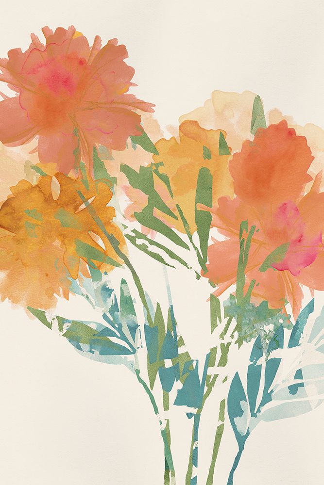 Fresh Orange Poppies II art print by Flora Kouta for $57.95 CAD