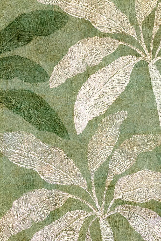 Golden Green Palms I art print by Flora Kouta for $57.95 CAD