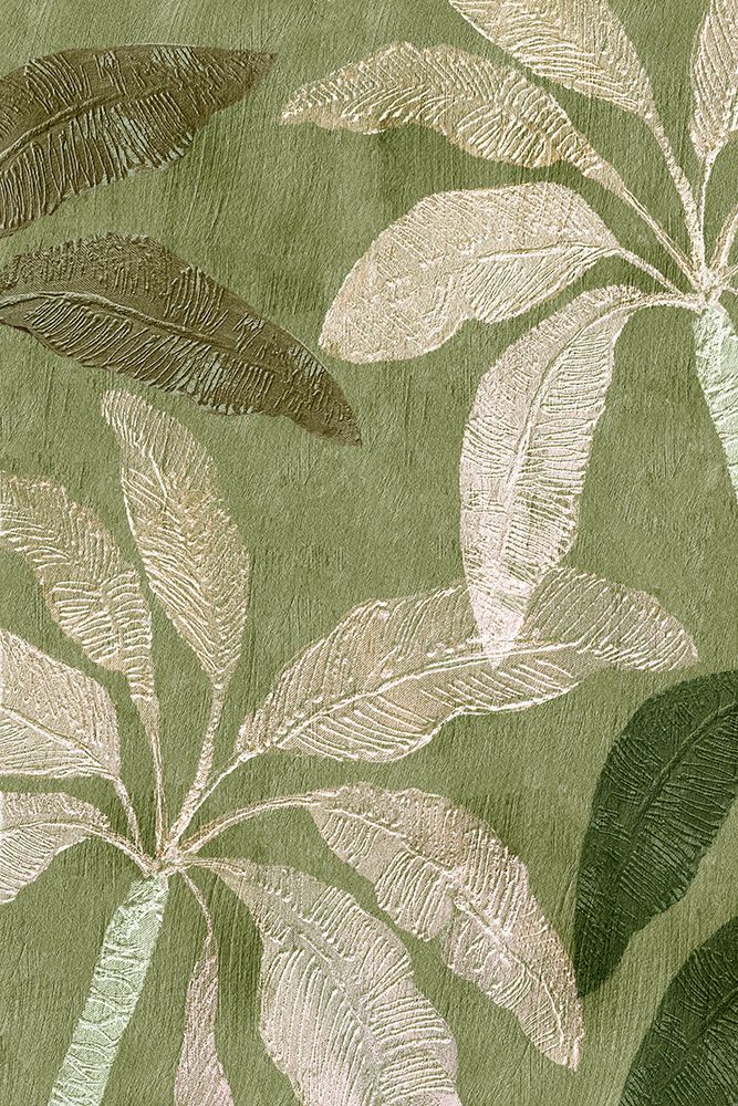Golden Green Palms II art print by Flora Kouta for $57.95 CAD