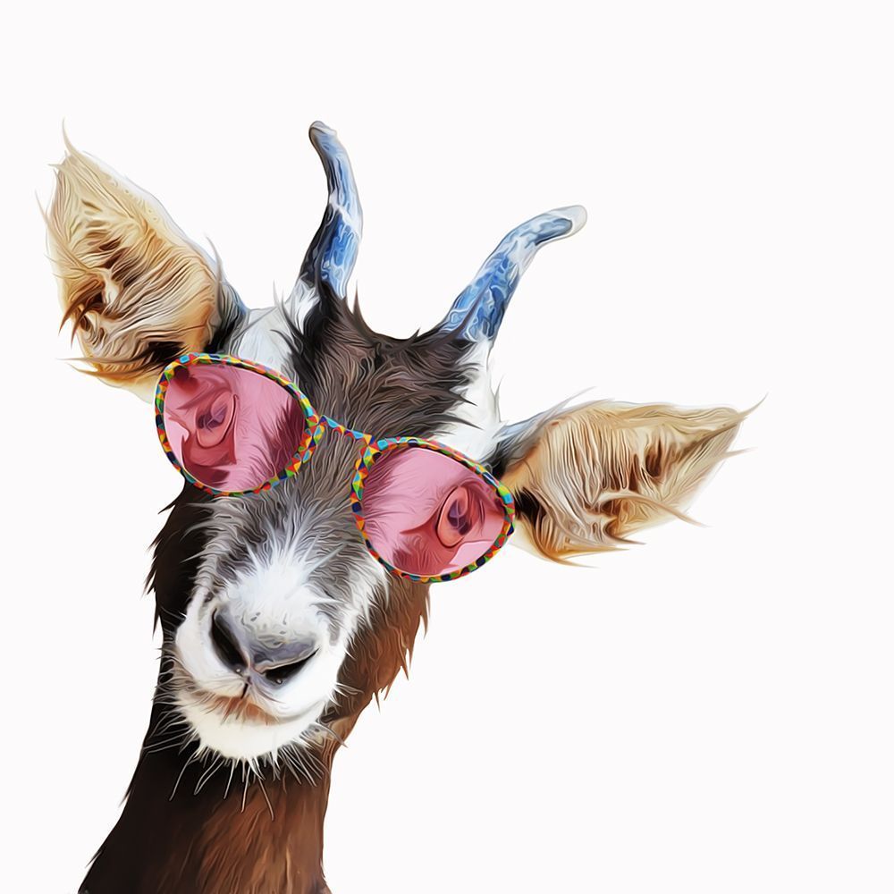 Goofy Goat art print by Kim Curinga for $57.95 CAD