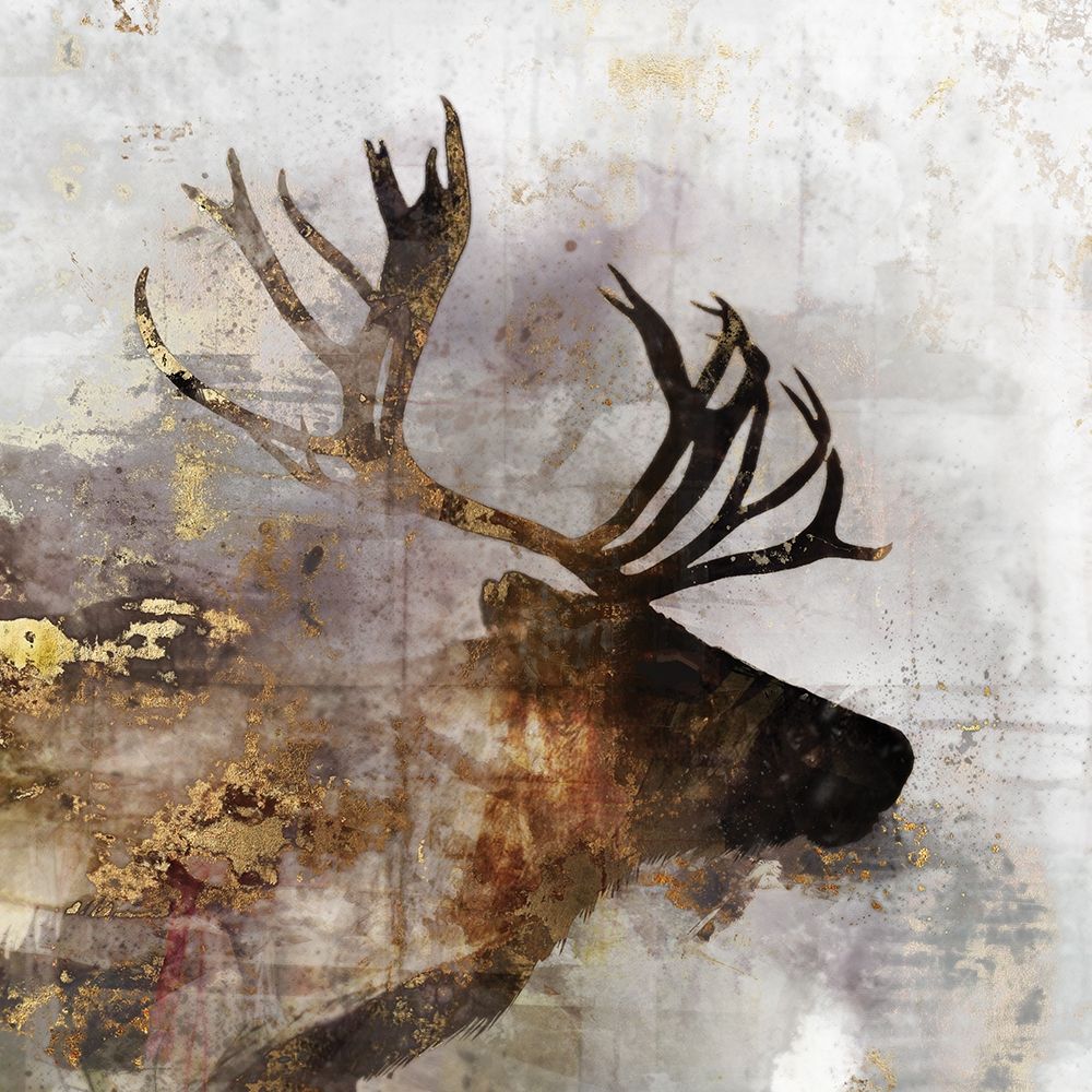 Golden Reindeer art print by Ken Roko for $57.95 CAD