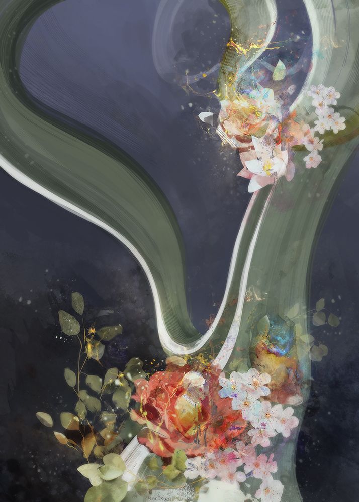 Floral Neuron II art print by Ken Roko for $57.95 CAD