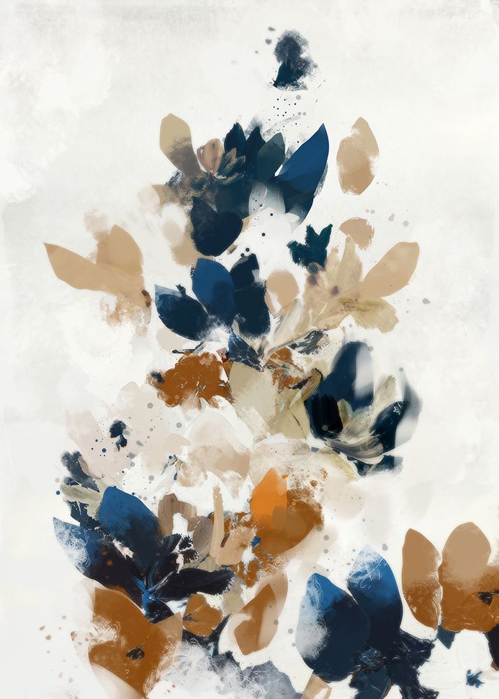 Wave of Blue Florals I art print by Ken Roko for $57.95 CAD